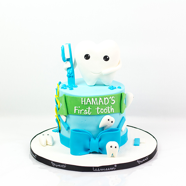 Beautiful Cake With Tooth Hero On Top For Children First Tooth Party Stock  Photo, Picture and Royalty Free Image. Image 70932149.
