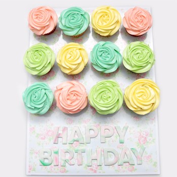 Festival Color Cupcakes