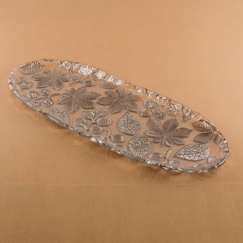 Silver Flowers Oval Platter