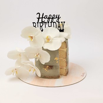 White Orchid Cake