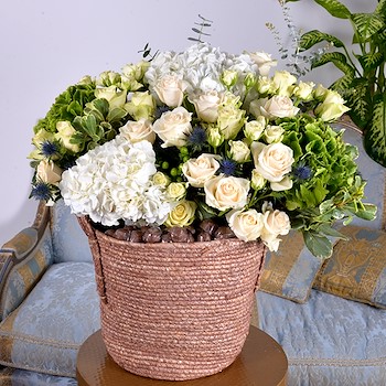 Beauty white basket