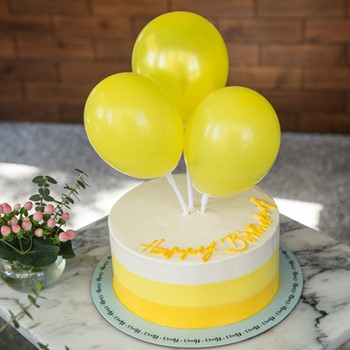 Balloons Cake Yellow