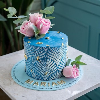 Blue Rose Cake