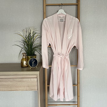 Linen Robe Pink (L-XL)