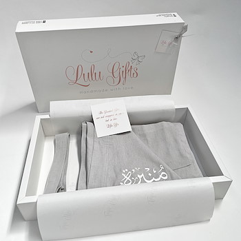 Linen Robe Grey  (L-XL)