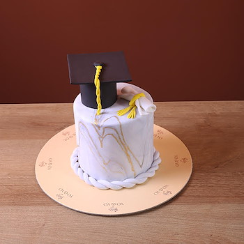  Marble Graduation Cake