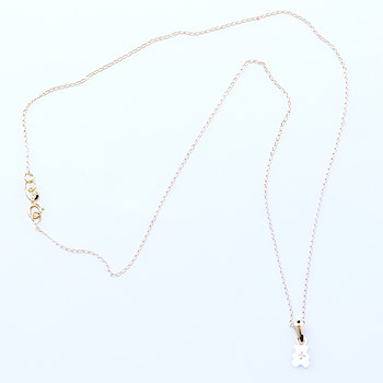 White Teddy Necklace
