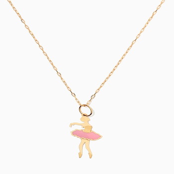 Ballerina Enamel Necklace