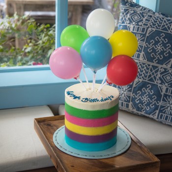 Rainbow Balloons Cake
