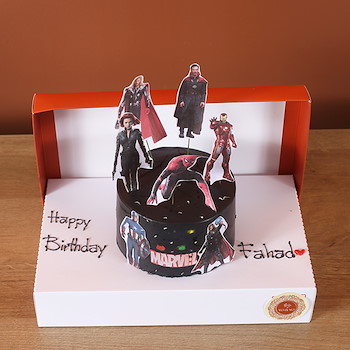 Black Marvel Mini Cake