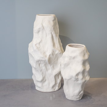 Two White Vases