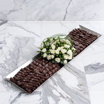 Floral Silver Tray
