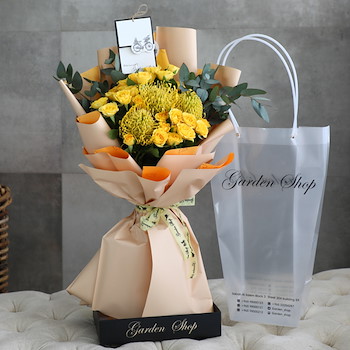 Yellow Hand Bouquet