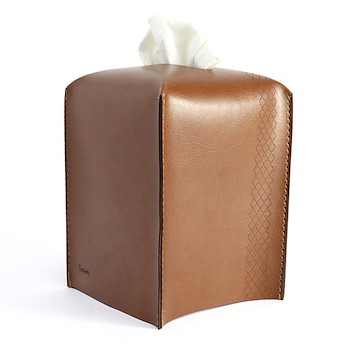 Square Tissue Box Brown