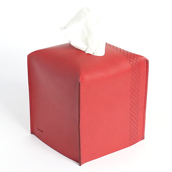 Square Tissue box Red