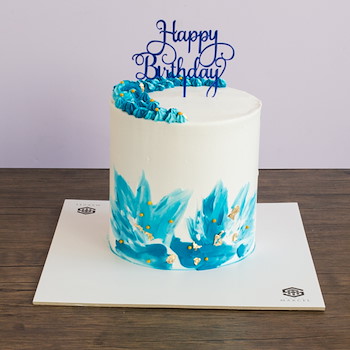 Blue Art Cake