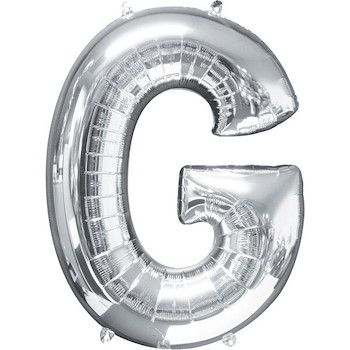 G Silver Letter Balloon