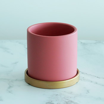 Dark Pink Ceramic Pot