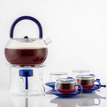 Tea Pot Blue Set