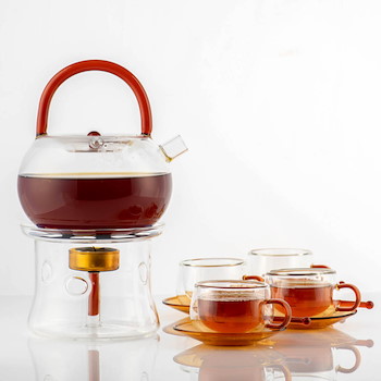 Tea Pot Brown Set