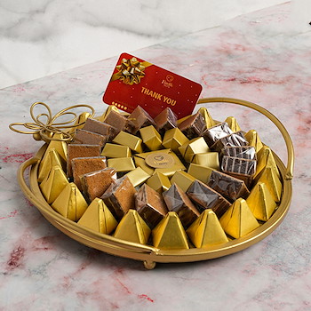 Golden Butterfly Chocolate Tray 