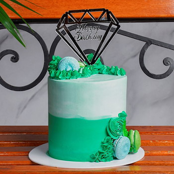 Tiffany Macaron Rosette Cake