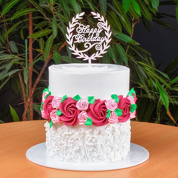 Flower Fault Line Cake