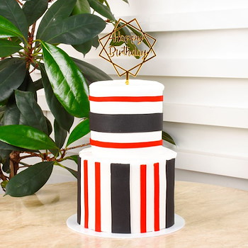 Holiday Stripes Cake