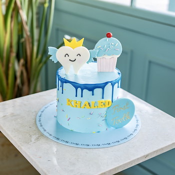 First Tooth Cake (Blue)